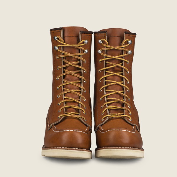 Red Wing Heritage Boots Brown - Red Wing Womens 8-inch Moc - Tall Legacy Athletics - ZVUYQ-0934